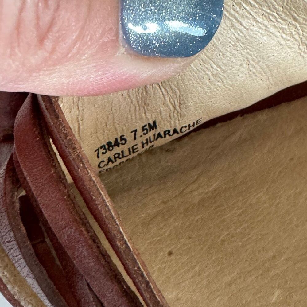 Frye Carlie Huarache Leather Platform Wedge Sandals Boho Western Summer Size 7.5 - Picture 10 of 10
